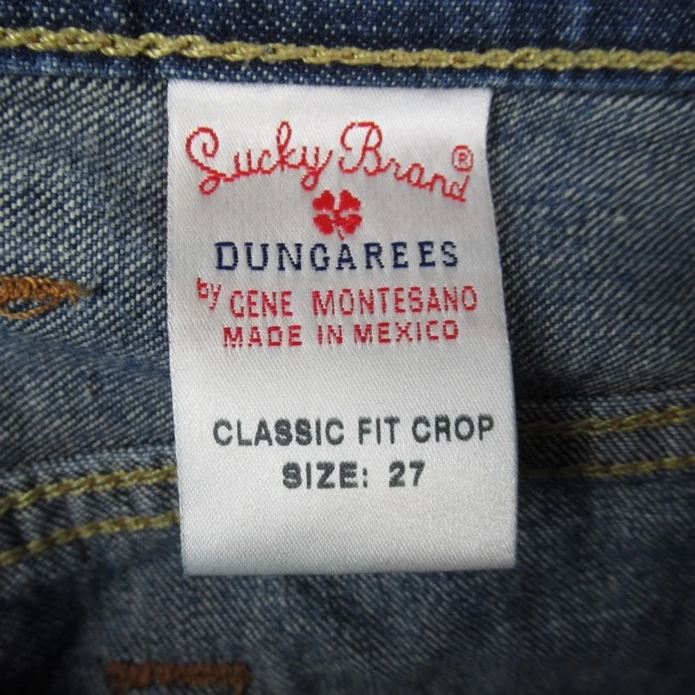 Lucky Brand Dungarees Classic Fit Crop Jeans Blue Denim 8AF9010-08N Mens Size 27